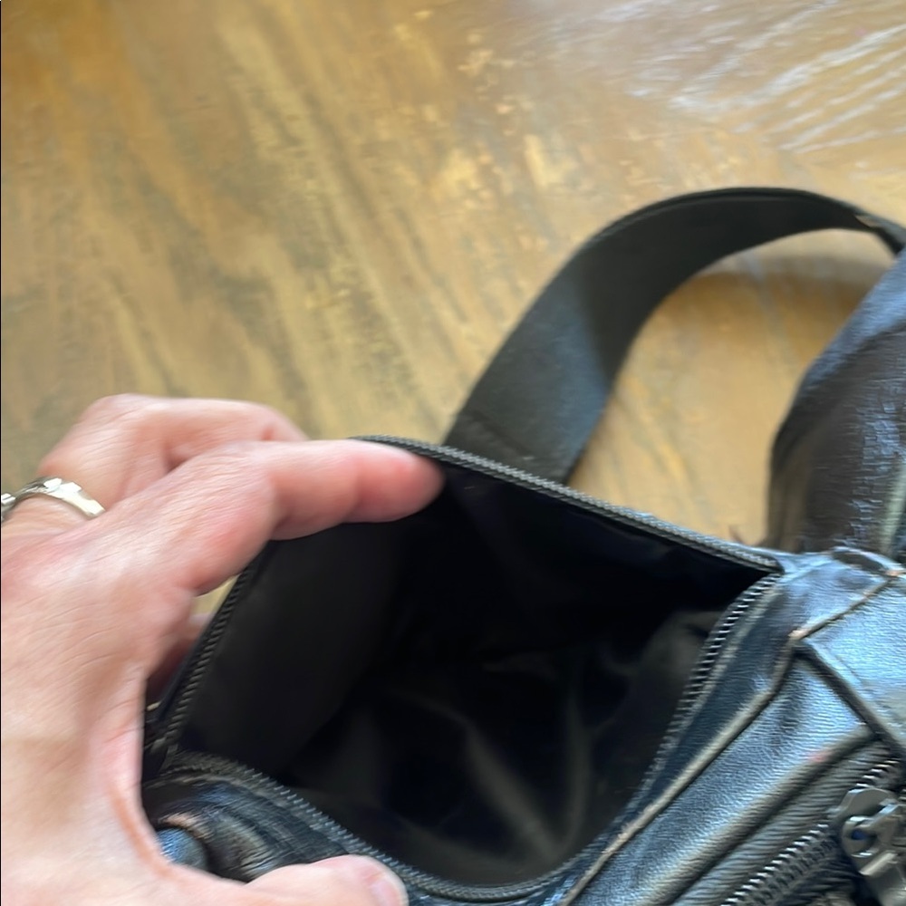 Black Leather Crossbody Bag - Picture 7 of 7